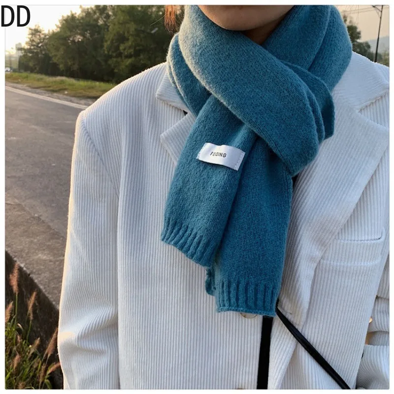 Simples chique sólido macio ca - Wool Scarf Men avaliação e preço
