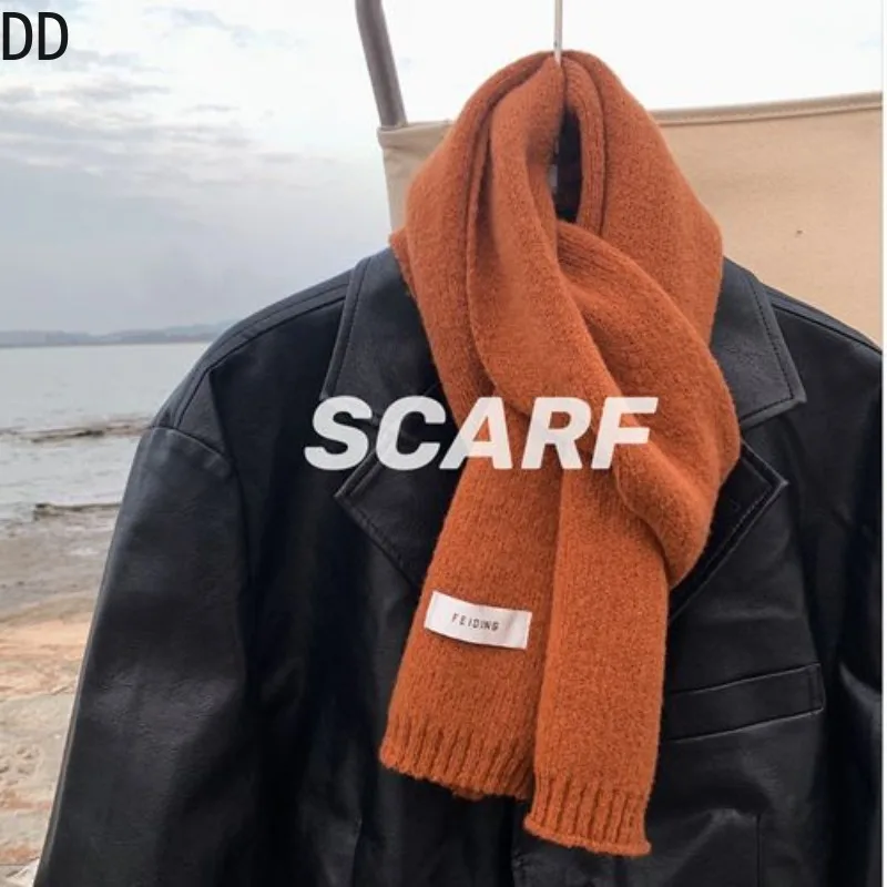 Simples chique sólido macio ca - Wool Scarf Men avaliação e preço