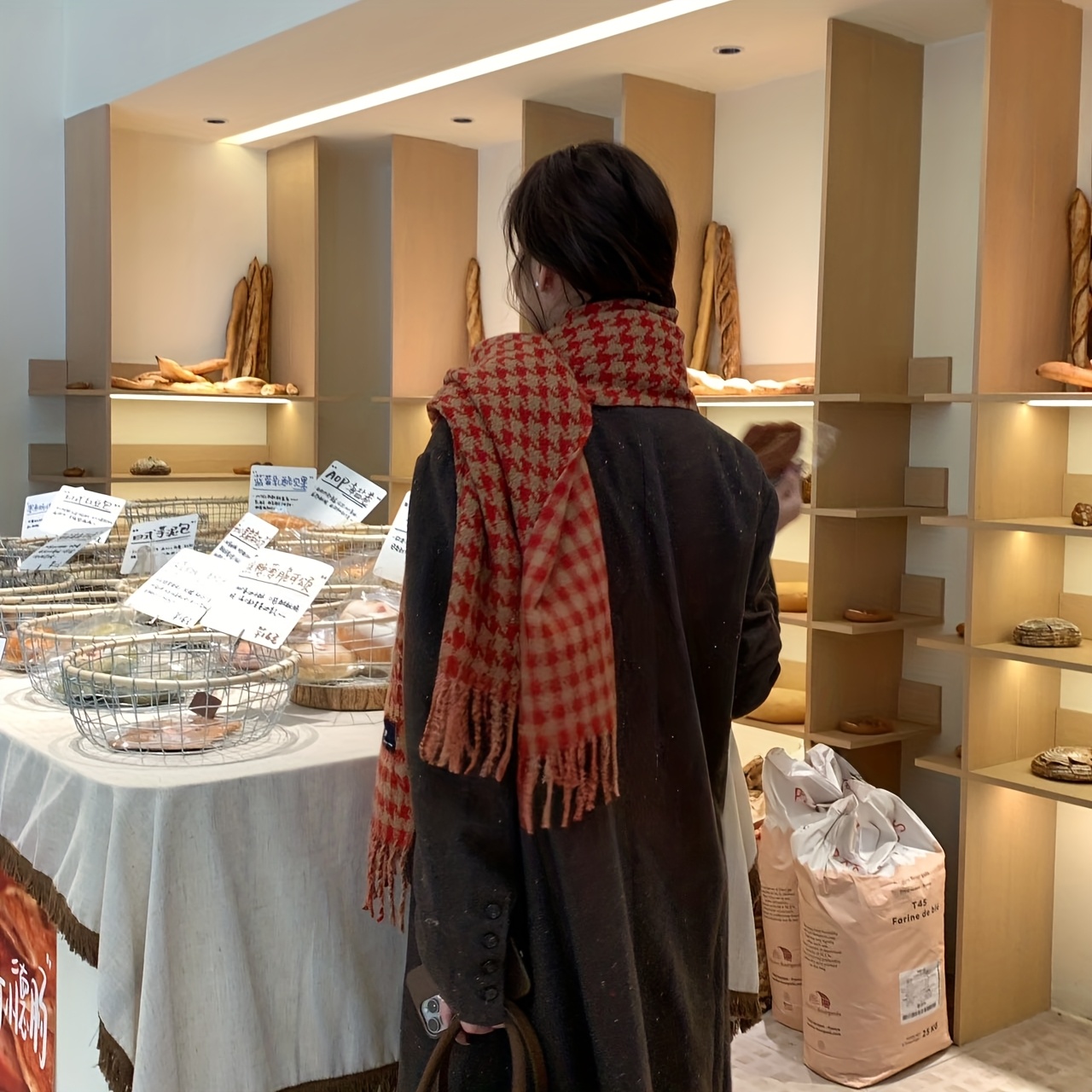 FANGSIGE Cachecol Exquisito de - Wool Scarf Men avaliação e preço