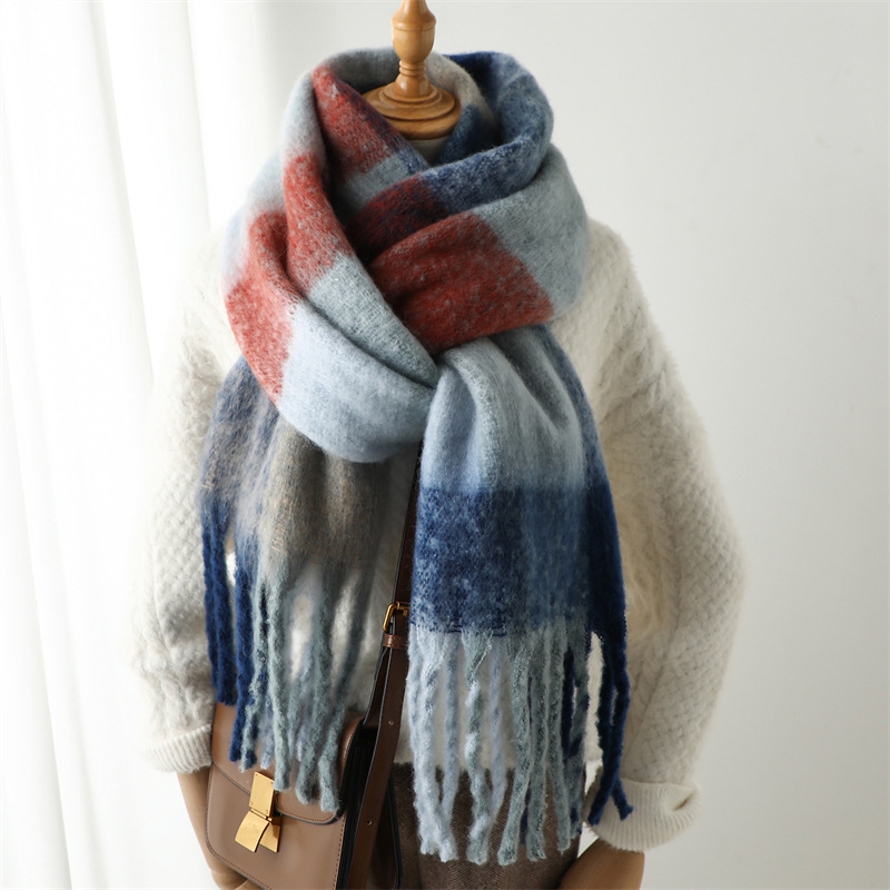 Novo Cachecol Xadrez de Outono - Wool Scarf Men avaliação e preço